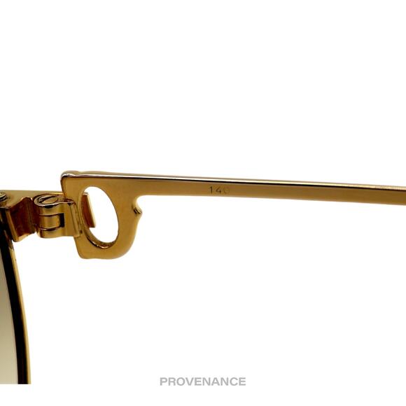 🔴 Cartier Vendome Santos Vintage Sunglasses - Gold Brown - Picture 11 of 13